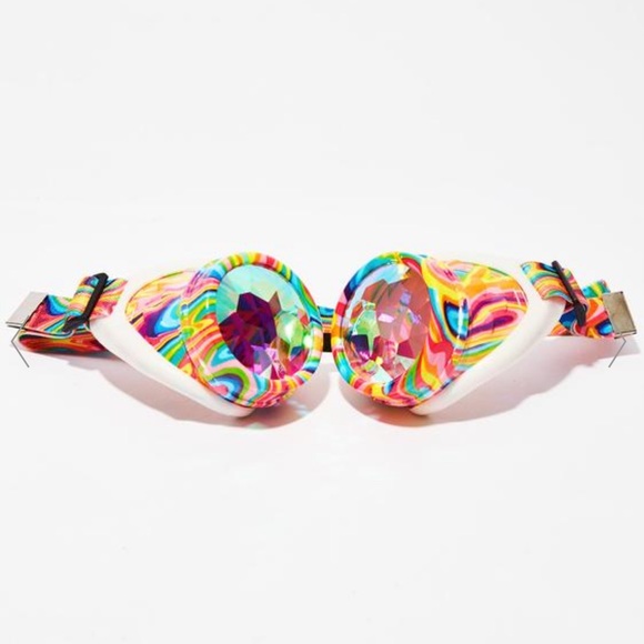 KANDI SWIRL KALEIDOSCOPE GOGGLES (NEW) - Picture 2 of 6